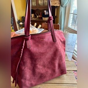 Johnny Was Burgundy Tote Bag